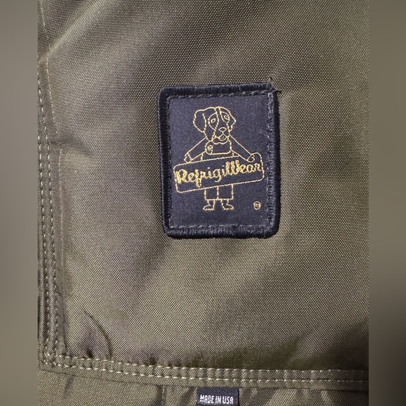 RefrigiWear Vintage Olive Green High Bib Overalls Size XL Style 395 Insulated - Picture 8 of 12